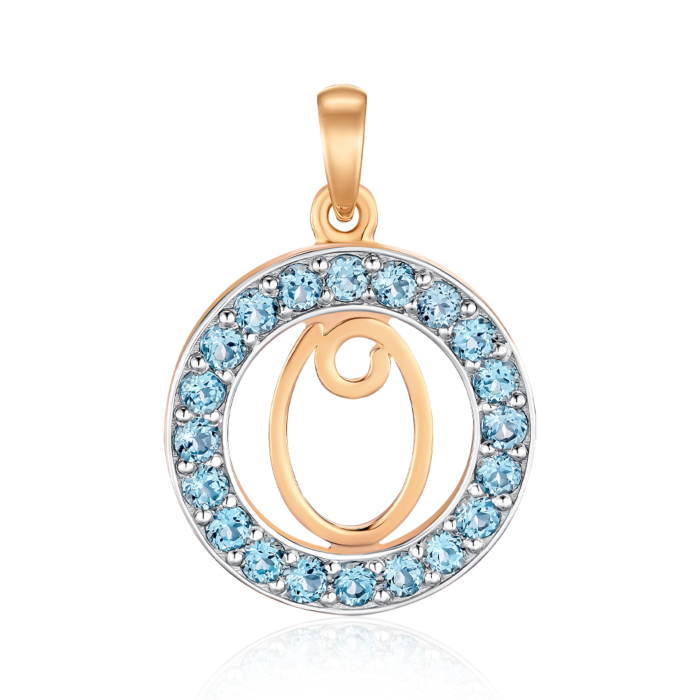 Золотая подвеска с топазами. Артикул 550125-О/01/1/6204