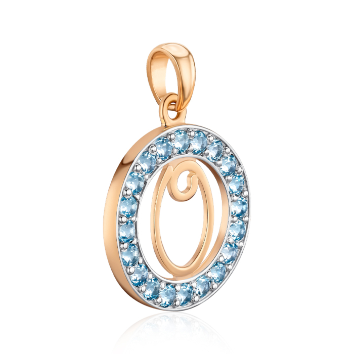 Золотая подвеска с топазами. Артикул 550125-О/01/1/6204