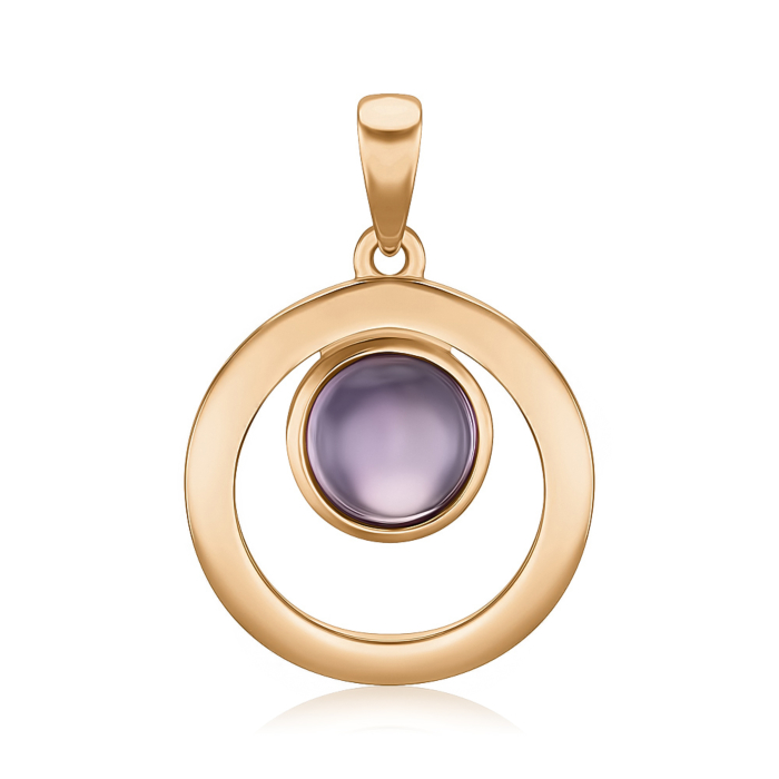 Золота підвіска з аметистом 550149/01/0/16280