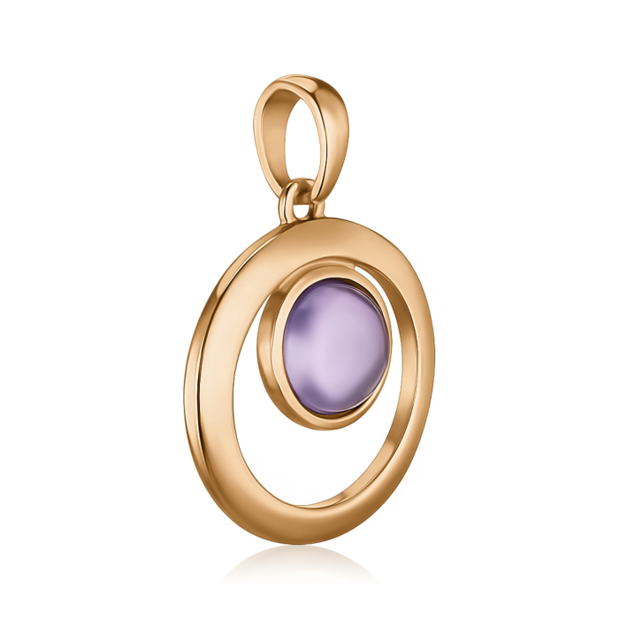 Золотая подвеска с аметистом 550149/01/0/16280