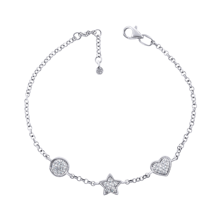 Золотий браслет з діамантами. Артикул 560020/02/1/8007