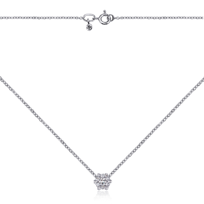 Золотое колье с бриллиантами. Артикул 560033/02/1/8536