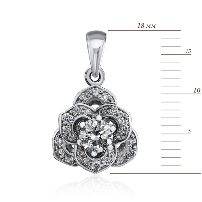 Золота підвіска з діамантами. Артикул 560049/02/1/8646