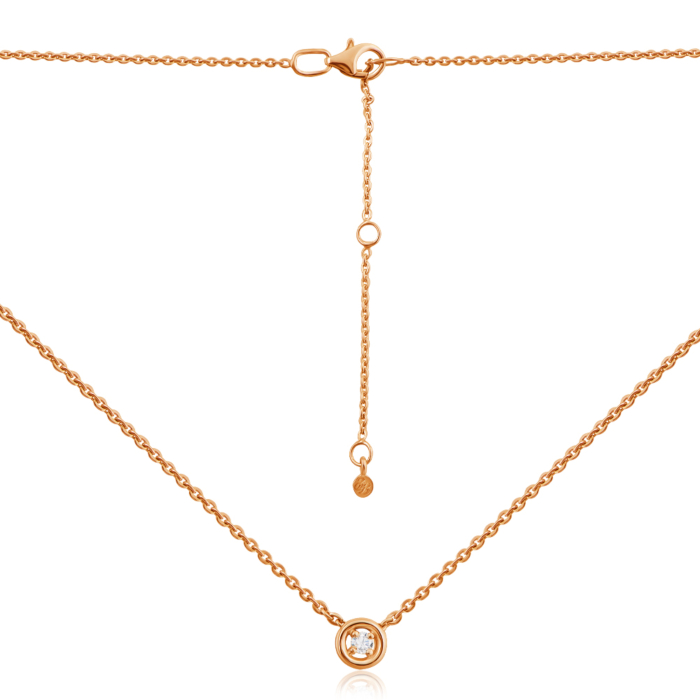 Золотое колье с бриллиантом. Артикул 560054/66024-1/01/0/8581