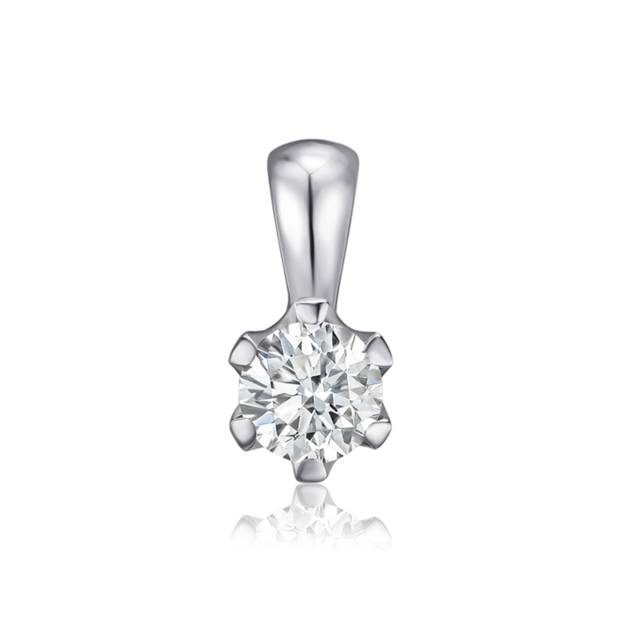 Підвіска з білого золота з діамантом 560056/02/1/9220