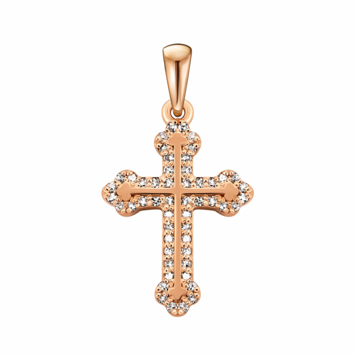Золотий хрестик з діамантами. Артикул UG5560068/01/0/9894