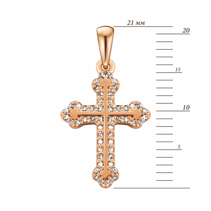 Золотий хрестик з діамантами. Артикул UG5560068/01/0/9894