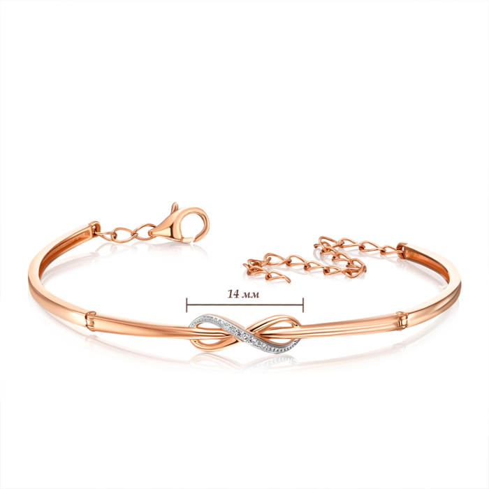 Золотой браслет с бриллиантами. Артикул 560132/01/1/9909