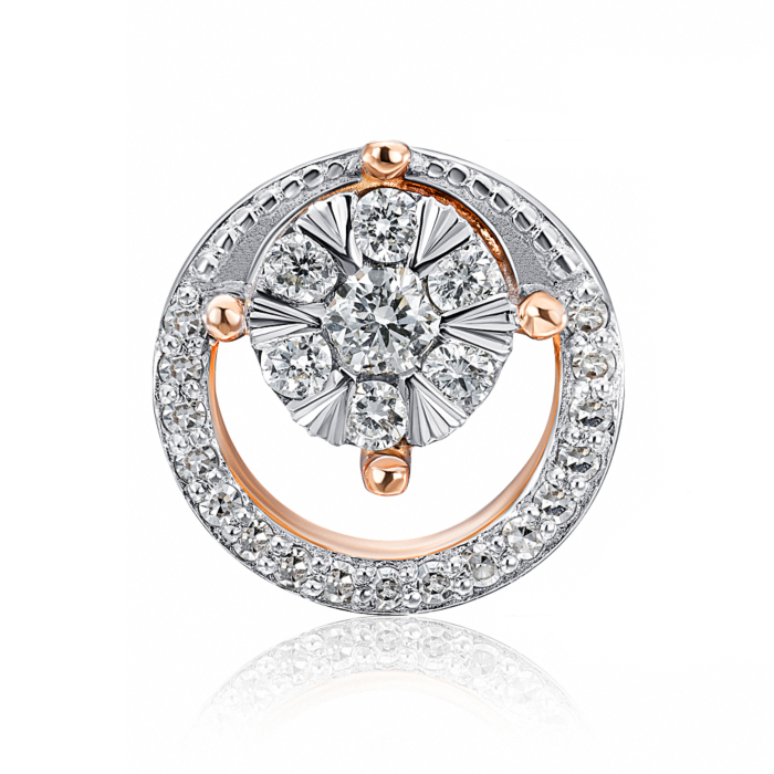 Золота підвіска з діамантами. Артикул 560138/14/1/11333