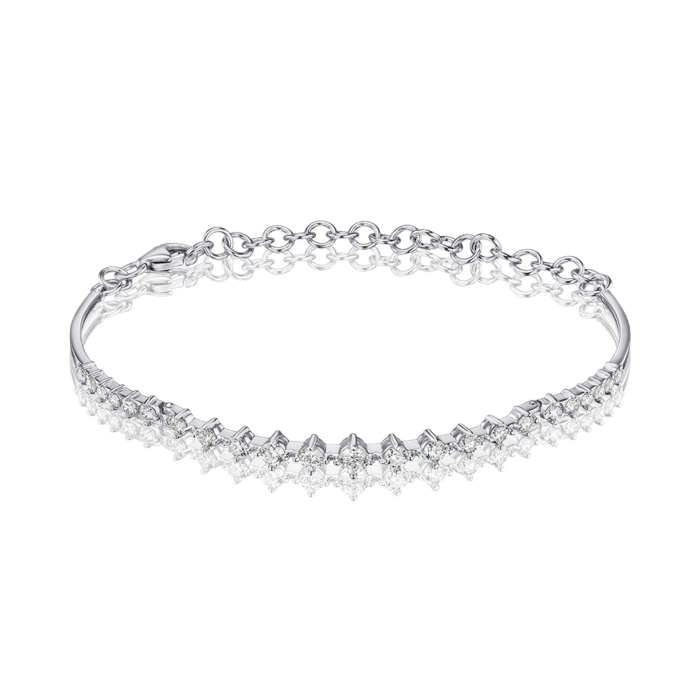 Браслет из белого золота с бриллиантами. Артикул 560152/02/1/11674