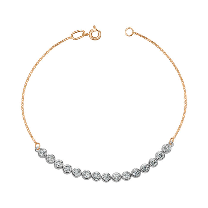 Золотий браслет з діамантами 560171/66024-3/14/1/8563