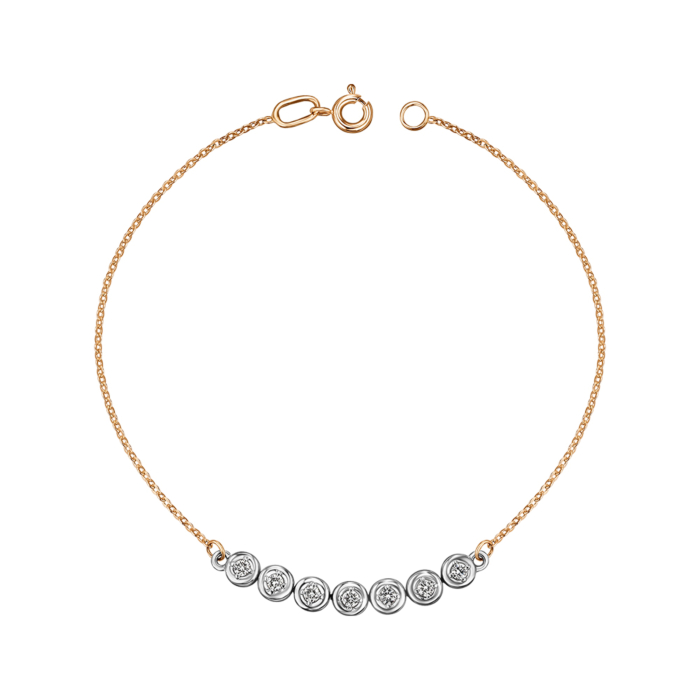 Золотой браслет с бриллиантами. Артикул 560173/66024-3/14/1/8031