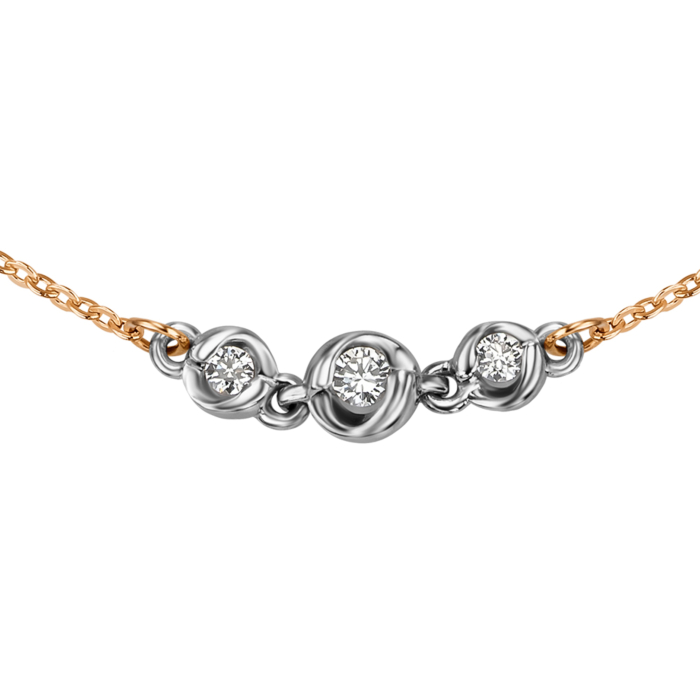 Золотой браслет с бриллиантами. Артикул 560177/66024-3/14/1/8127