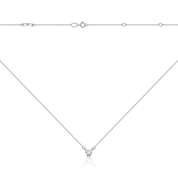 Золотое колье с экобриллиантом. Артикул 560184/66024-3-L/02/1/12005