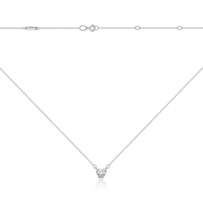 Золотое колье с экобриллиантом. Артикул 560185/66024-3-L/02/1/12004