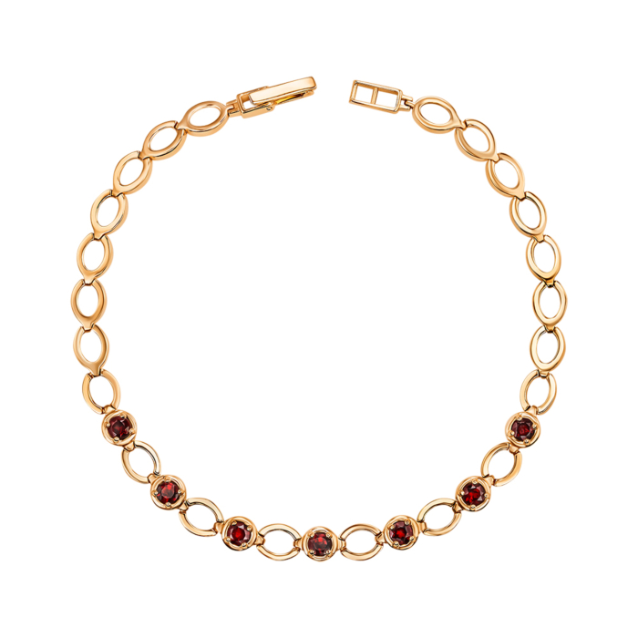 Золотой браслет с гранатом. Артикул 570005/01/0/5137