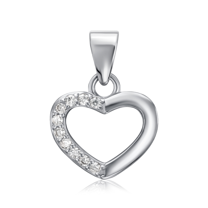 Срібна підвіска з фіанітами. Артикул 5P19174-P/12/1