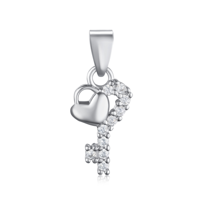 Срібна підвіска з фіанітами. Артикул 5P19179-P/12/1