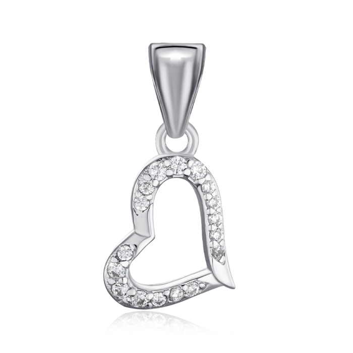 Срібна підвіска з фіанітами 5P19183-P/12/1