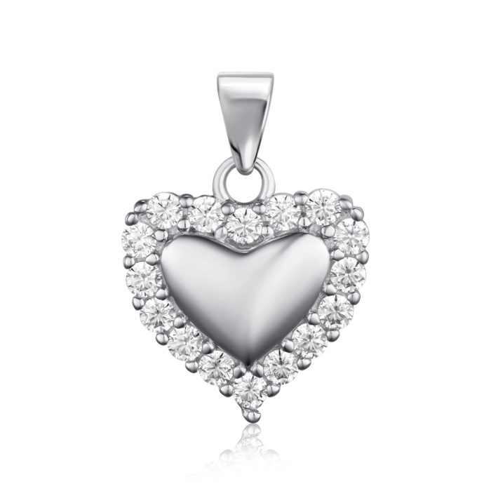 Срібна підвіска з фіанітами. Артикул 5P19326-P/12/1