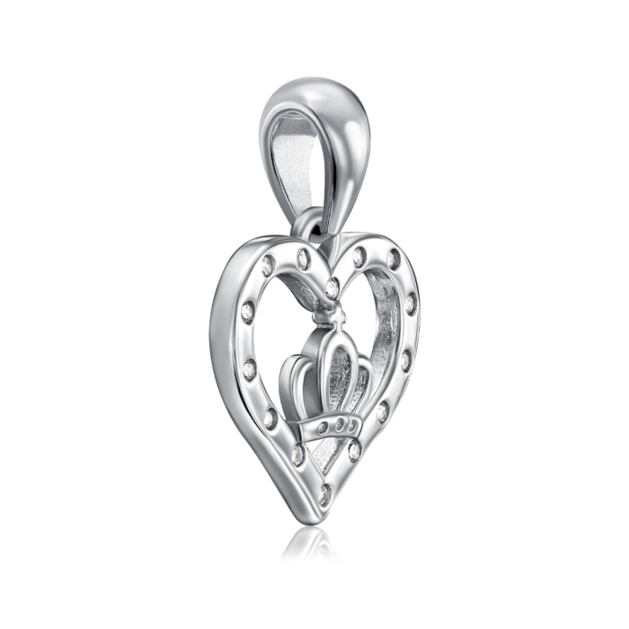 Срібна підвіска з фіанітами. Артикул 5P19434-P/12/1