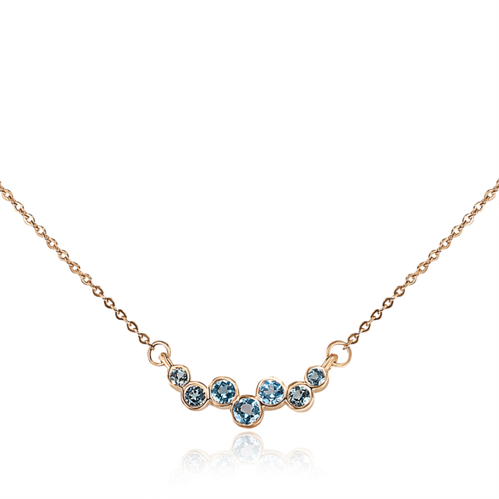 Золотое колье с топазами 60106/66024-3/01/0/16091