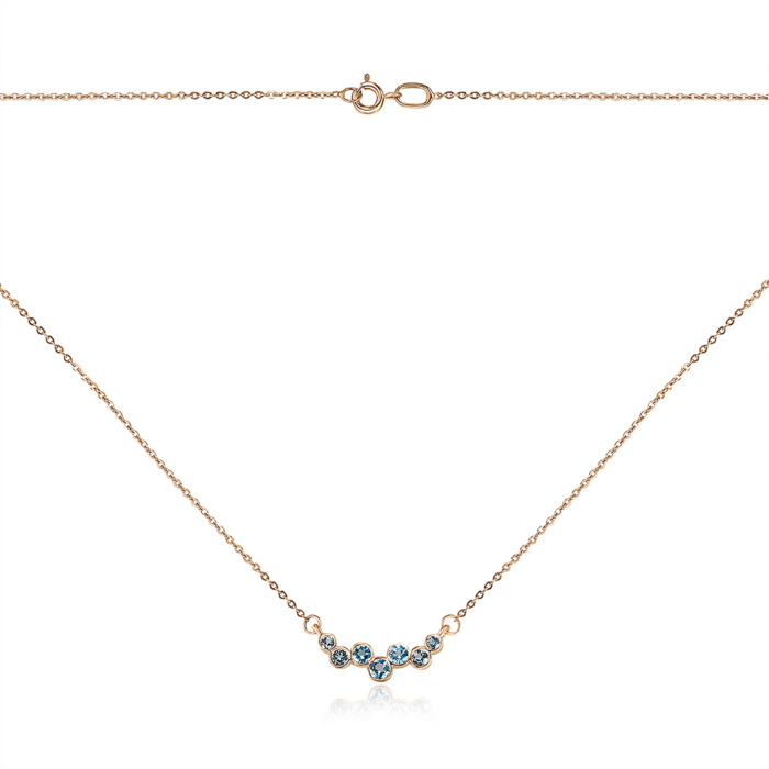 Золотое колье с топазами 60106/66024-3/01/0/16091