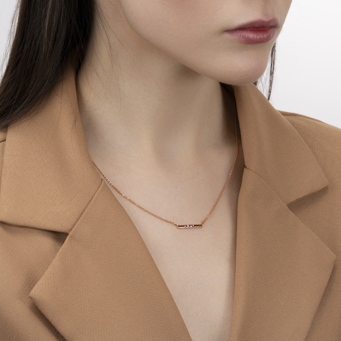 Золоте кольє з фіанітами. Артикул 60162/66024-3/01/0/75