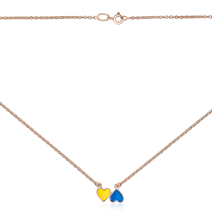 Золотое колье с эмалью. Артикул 60165/66024/01/0/490