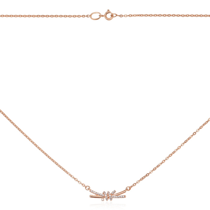 Золотое колье с фианитами. Артикул 60170/66024/01/0/1