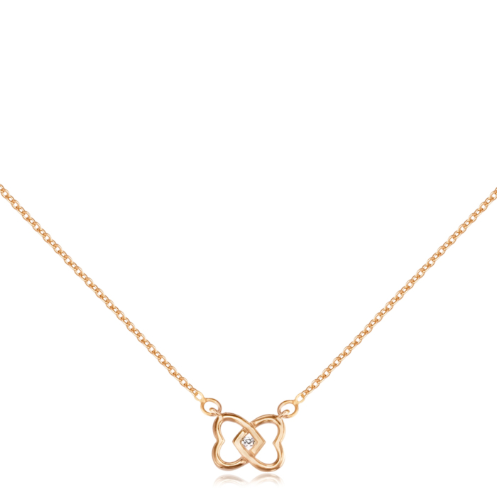 Золотое колье с фианитом. Артикул 60185/66024-3/01/1/13