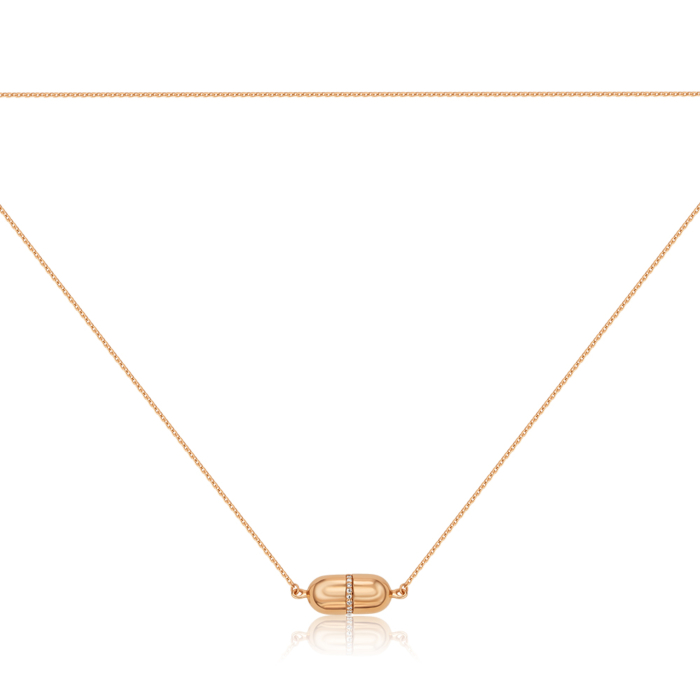 Золотое колье с застежкой-магнит с фианитами. Артикул 60196/66024-3/01/0/1