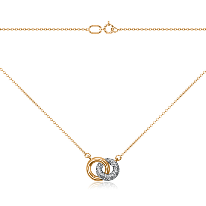 Золотое колье с фианитами 60208/66024-3/01/1/1