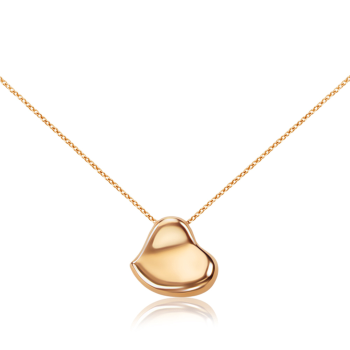 Золотое колье «Сердце» без вставки 60224/66024-3/01/0