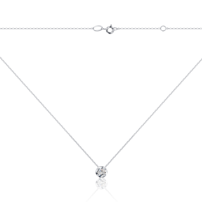 Серебряное колье с фианитом Tesori 6032/66024-3/12/1/4024