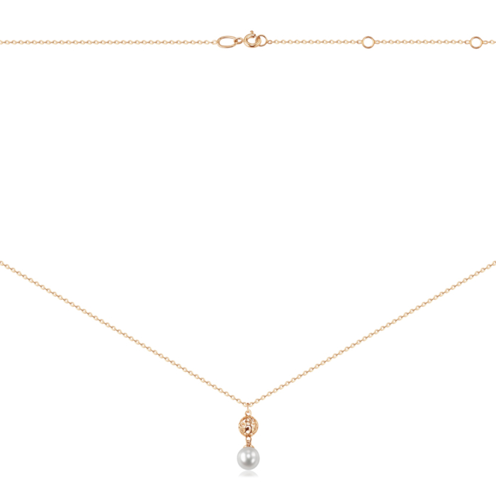Золотое колье с жемчугом. Артикул 6065/66024-3/01/0/1920