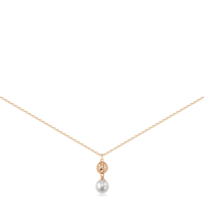 Золотое колье с жемчугом. Артикул 6065/66024-3/01/0/1920