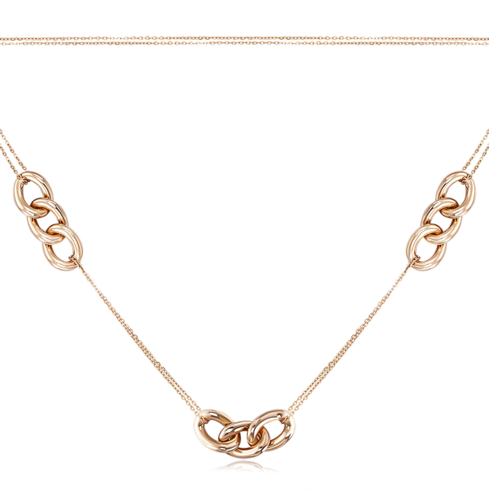 Золотое колье без вставки. Артикул 6067/66024/01/0