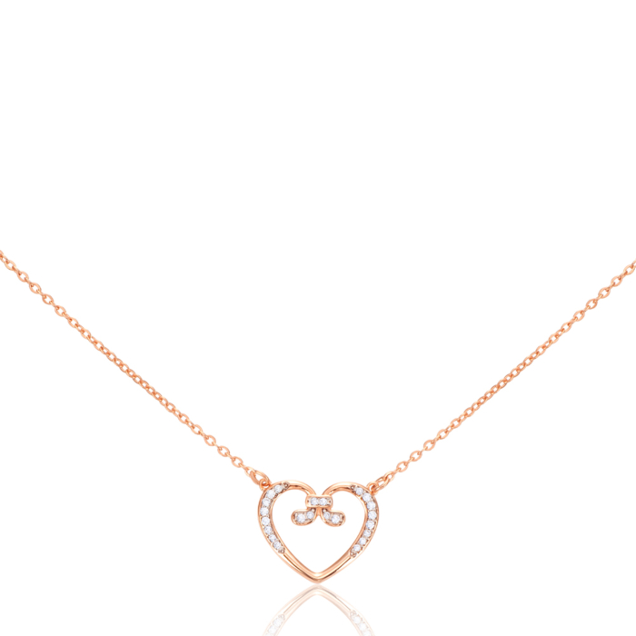 Золотое колье с фианитами. Артикул 6069/66024-3/01/1/323