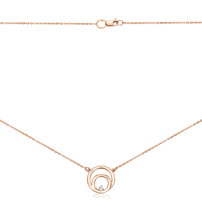 Золотое колье с фианитами. Артикул 6078/66024-3/01/0/287