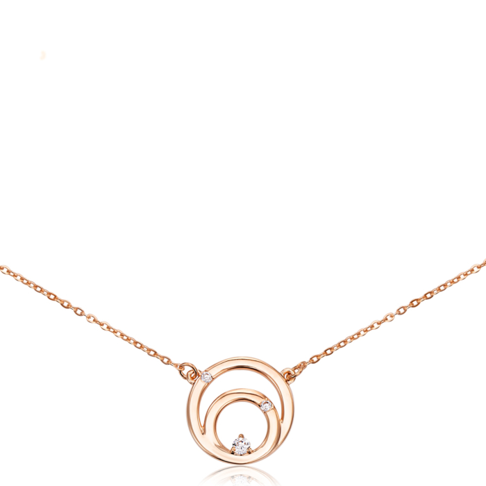 Золотое колье с фианитами. Артикул 6078/66024-3/01/0/287