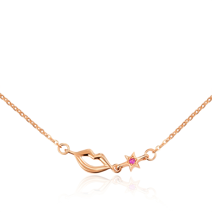 Золоте кольє з фіанітом. Артикул 6088/66024-3/01/0/1444