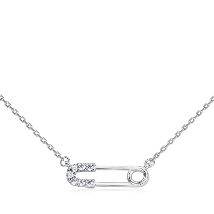 Срібне кольє з фіанітами 61192р