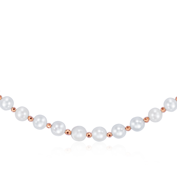 Кольє з перлів із золотими вставками. Артикул 66500/01/0/1779