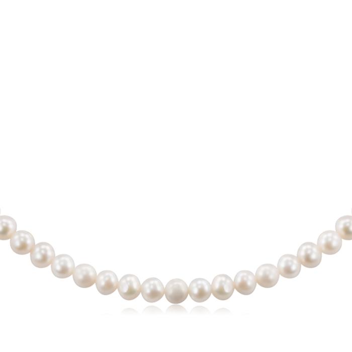 Срібне кольє з перлами. Артикул c66501/0