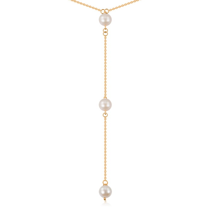Золотое колье с жемчугом. Артикул 66516/01/0/4617