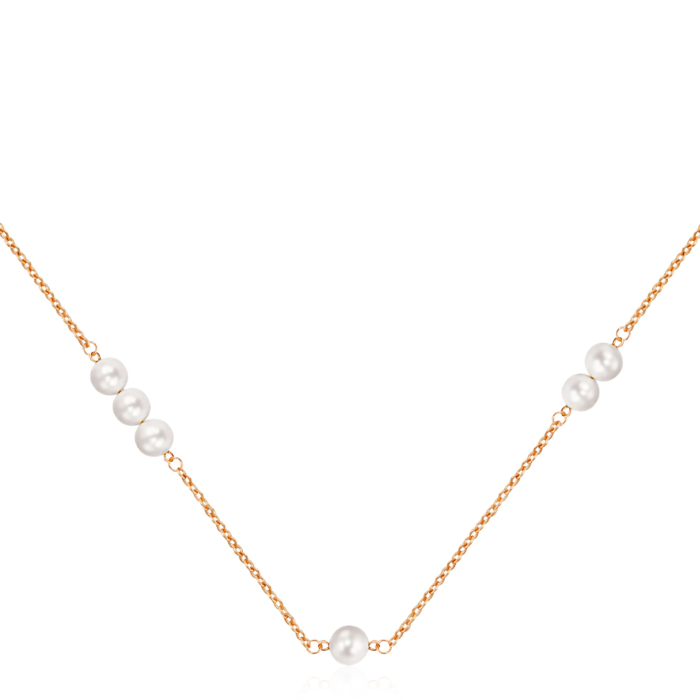 Золоте кольє з перлами. Артикул 66520/01/0/4617