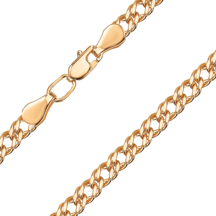 Серебряная позолоченная цепочка 66912-10.5-9/17