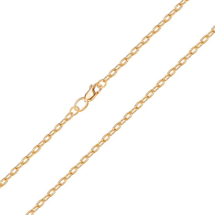 Серебряная цепочка с позолотой Якорь 66914-3.5-10/17