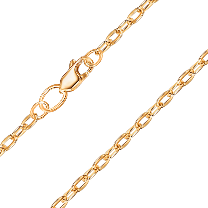 Серебряная цепочка с позолотой Якорь 66914-3.5-10/17